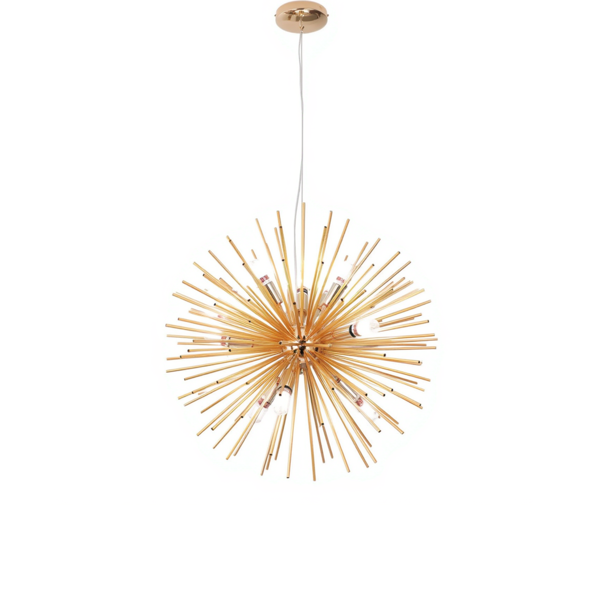 Guldfärgad Sputnik Ljuskrona – 9 G9 Ljuskällor, Modern Design