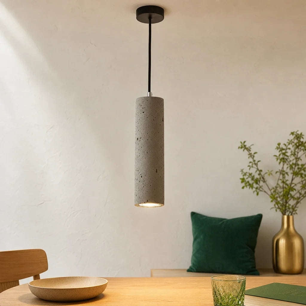 Industriell Betongpendel – 25/50 cm, LED, Modern Takbelysning