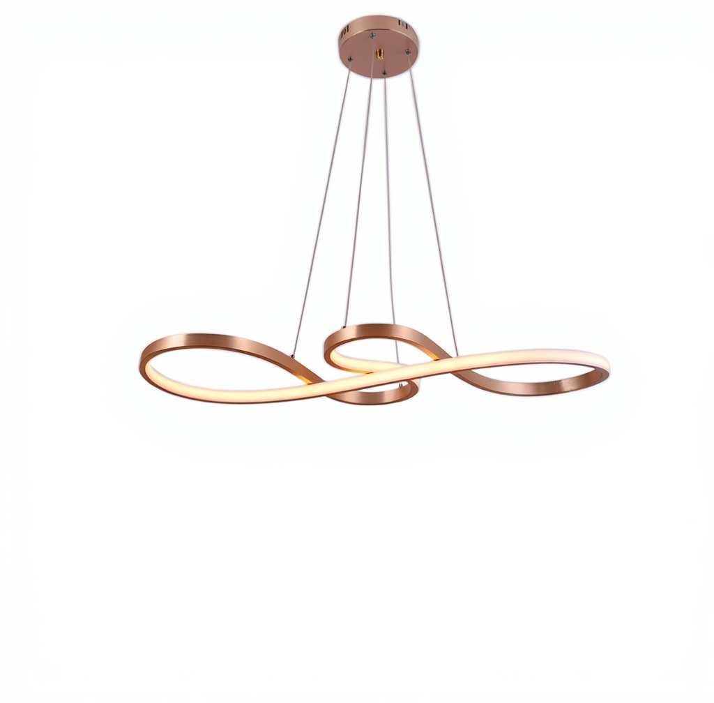Guld eller Svart Wave Pendellampa – 40W, Dimbar LED, Modern Design