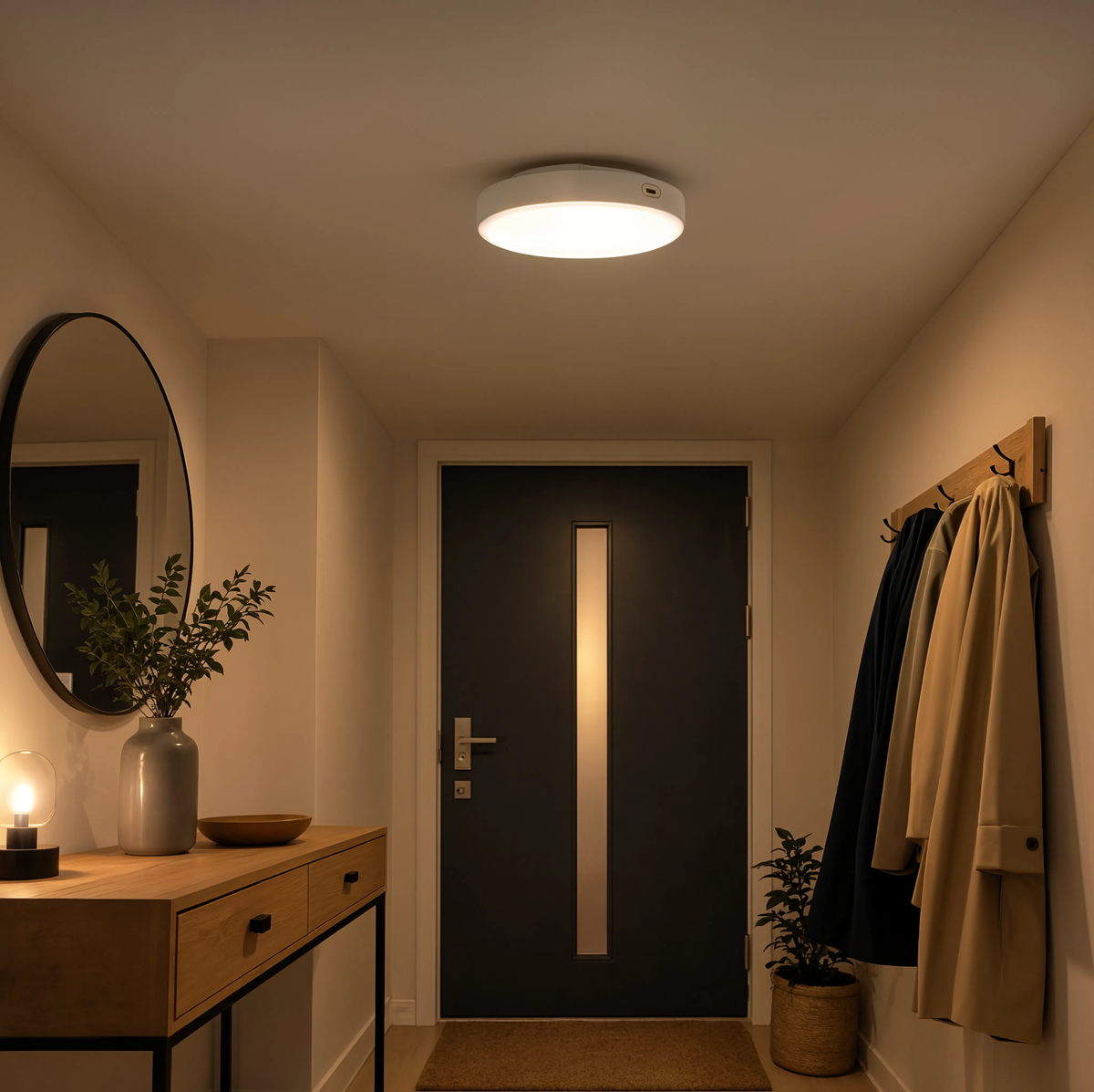 Batteridriven LED Taklampa – Rörelsesensor, Dimbar, Trådlös, Ingen Kabel